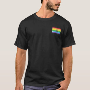 Camiseta Não pise em mim o grunge do arco-íris da bandeira