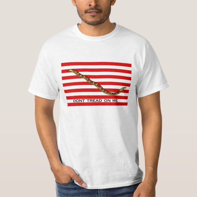 Camiseta "não pise em mim" o jaque do marinho (Frente)