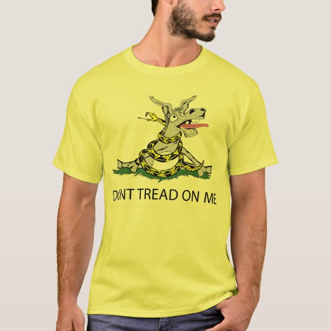 Camiseta NÃO PISE em MIM o t-shirt amarelo do ASNO (Frente)