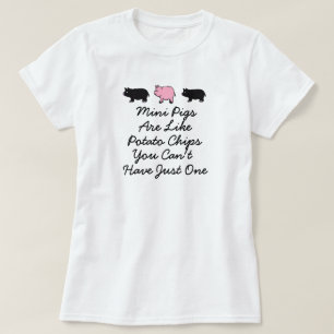 Camiseta Não pode ter apenas uns, mini porcos