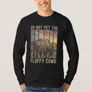 Camiseta Não Põe as vacas de flauta, Yellowstone Bison Buff