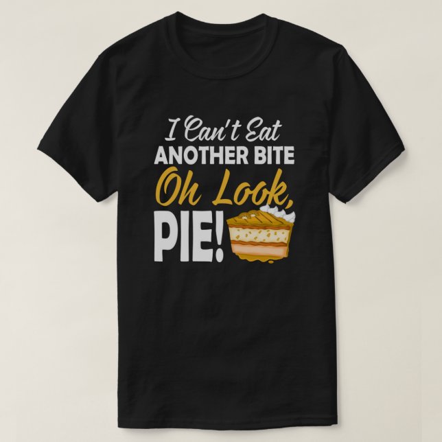 Camiseta Não posso comer mais uma mordida Oh, parece engraç (Frente do Design)