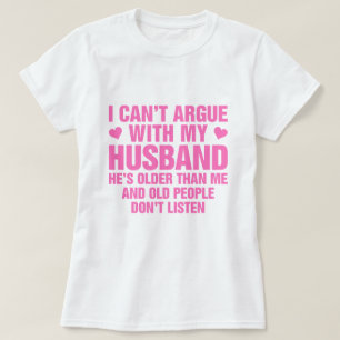 Camiseta Não posso falar com o meu marido