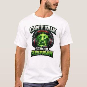 Camiseta Não Posso Falar Escola Reaparecer Gamer Volta às A