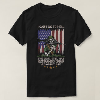 Camiseta Não posso ir para o inferno. O diabo ainda tem que