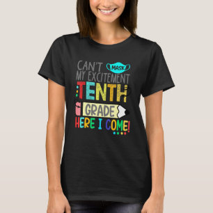 Camiseta Não Posso Máscara Meu Entusiasmo Décimo Grau Aqui
