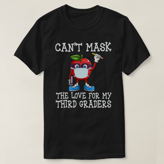 Camiseta Não posso mascarar o amor pelo meu professor de te (Frente do Design)