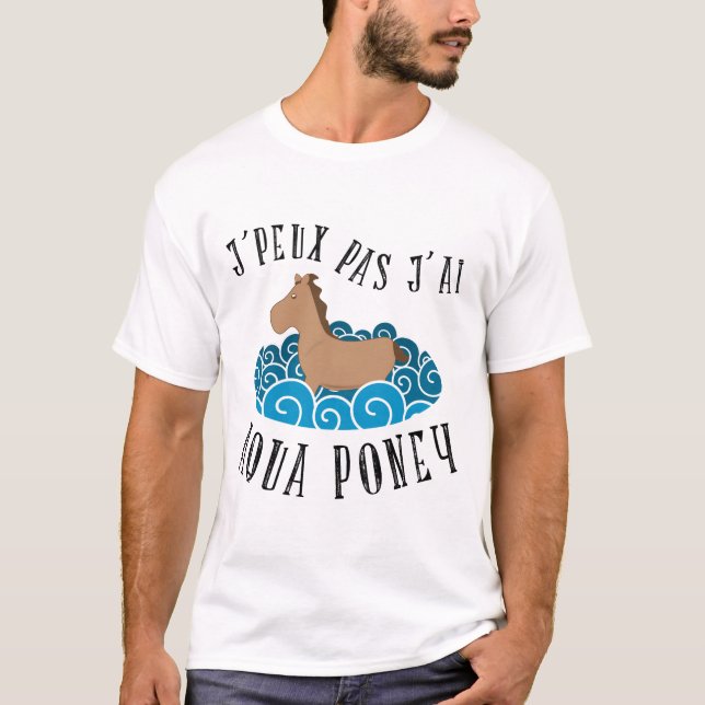 Camiseta Não posso mim tenho aqua pónei (Frente)