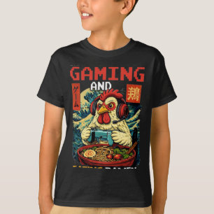 Camiseta Não Posso Ouvir Você Estou Jogando E Comendo Ramen