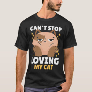 Camiseta Não Posso Parar de Amar meu Gato pelo Gato