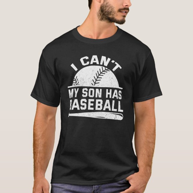 Camiseta Não Posso Que Meu Filho Tenha Beisebol Mama Dizend (Frente)