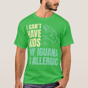 Camiseta Não Posso Ter Crianças Que Minha Iguana É Alérgica