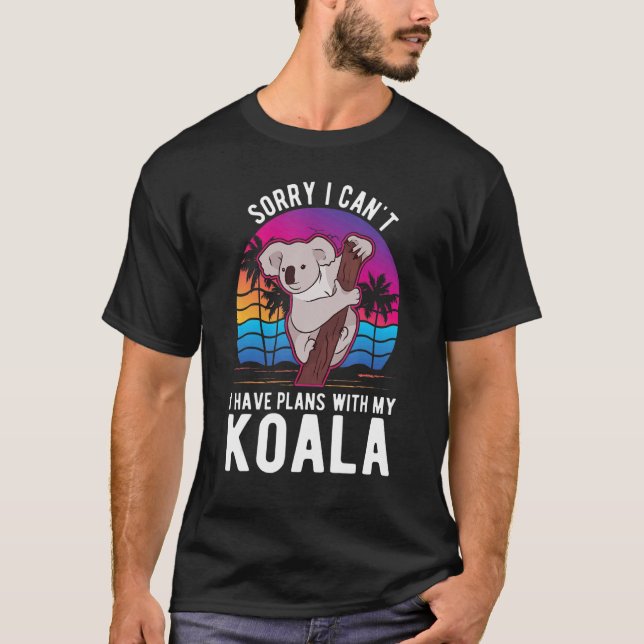 Camiseta Não posso ter planos com a minha Koala (Frente)