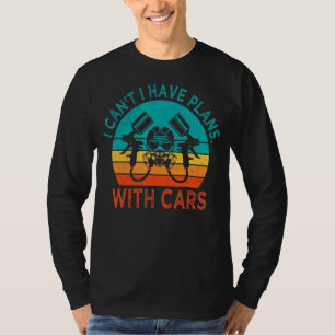 Camiseta Não posso ter planos com carros automóveis pai
