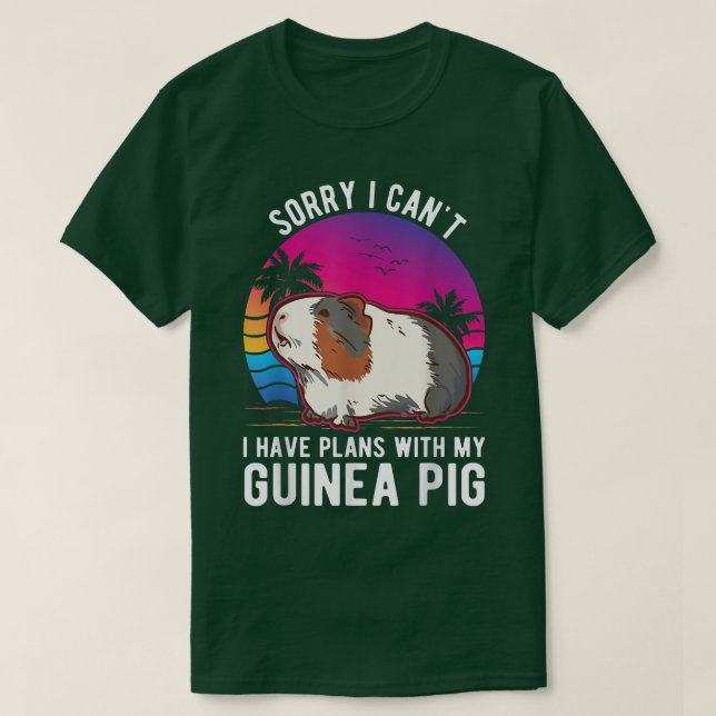 Camiseta Não posso ter planos com meu Porco da Guiné (Frente do Design)