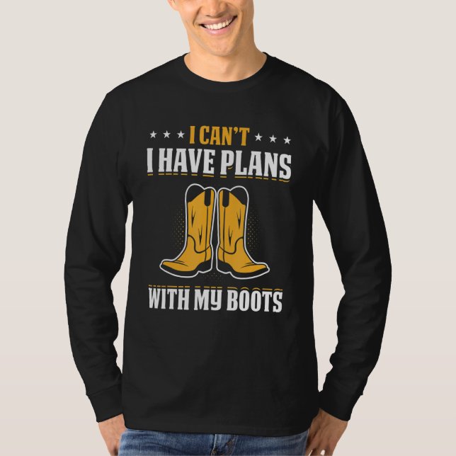 Camiseta Não Posso Ter Planos Com Minha Dança De Boots Line (Frente)