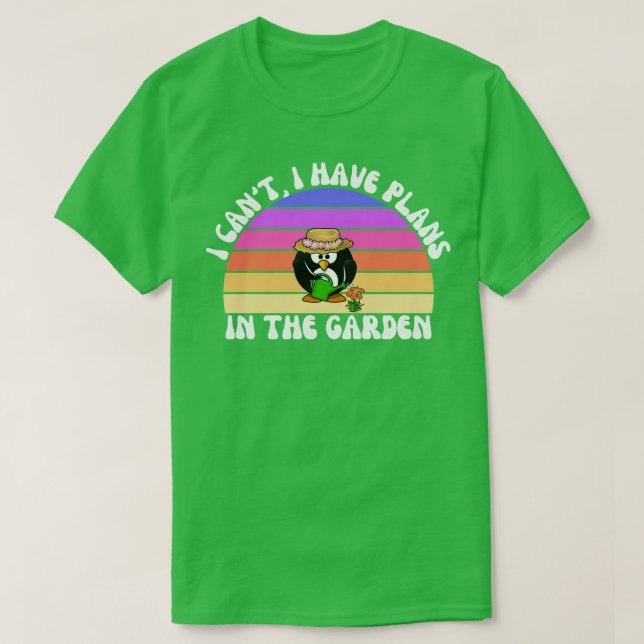 Camiseta Não Posso Ter Planos No Jardim 1 (Frente do Design)