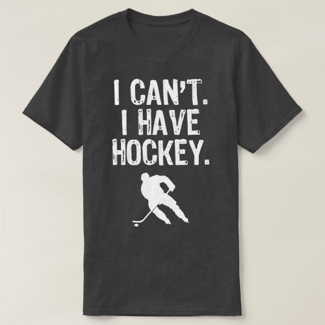 Camiseta Não Posso Ter Um Natal Engraçado De Hóquei (Frente do Design)