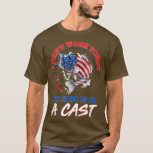 Camiseta Não Posso Trabalhar Hoje Meu Braço Está Em Bandeir