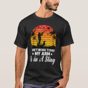 Camiseta Não posso trabalhar hoje, meu braço está em um app