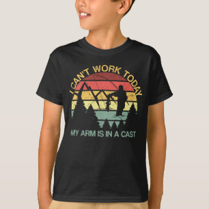 Camiseta Não posso trabalhar hoje meu braço está em uma