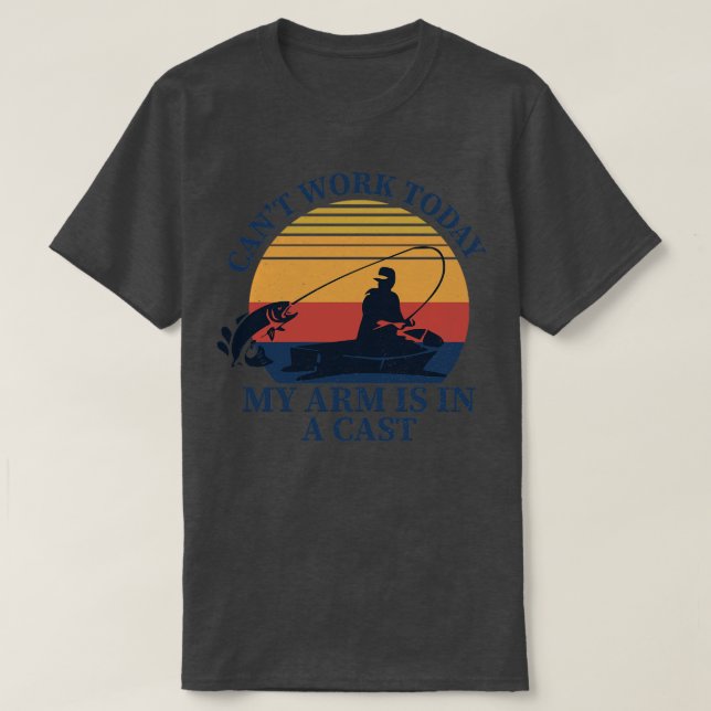 Camiseta Não posso trabalhar hoje, meu braço está em uma pr (Frente do Design)