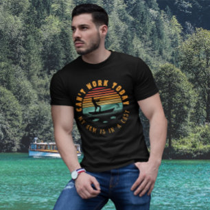 Camiseta Não Posso Trabalhar Hoje Piada de Pesca