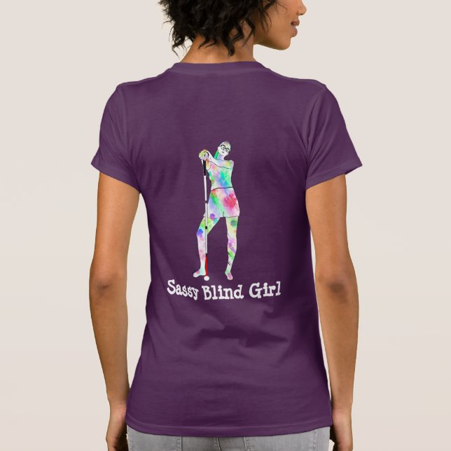 Camiseta Não posso vê-la Sassy Blind, T-Shirt (Verso)