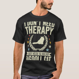 Camiseta Não precisa de terapia só abraçar meu gato Ragdoll