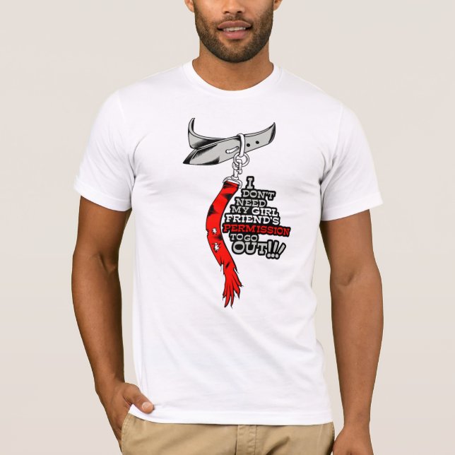 Camiseta Não preciso da minha permissão de namorada para sa (Frente)