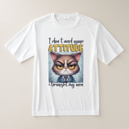 Camiseta Não preciso da sua atitude. Eu trouxe a minha!