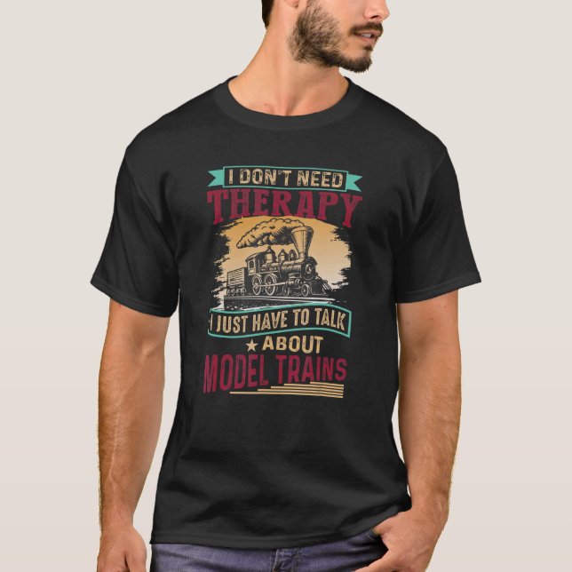 Camiseta Não preciso de falar sobre o Model Trains Locom (Frente)