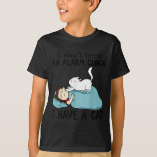 Camiseta Não preciso de relógio despertador eu gato Arte Gr