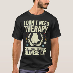 Camiseta Não Preciso de Terapia Basta Abraçar Meu Gato Bali