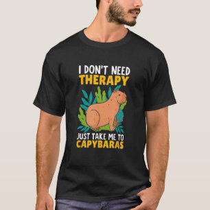 Camiseta Não preciso de terapia, leve-me ao Boné de Capybar