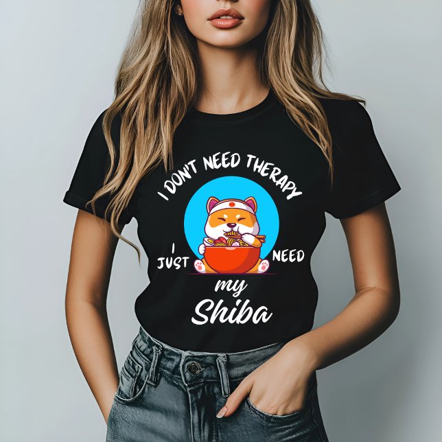 Camiseta Não preciso de terapia, só preciso da minha Shiba (Criador carregado)