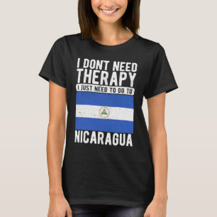 Camiseta Não preciso de terapia, só preciso ir à Nicarágua.