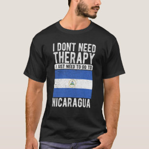 Camiseta Não preciso de terapia, só preciso ir à Nicarágua.