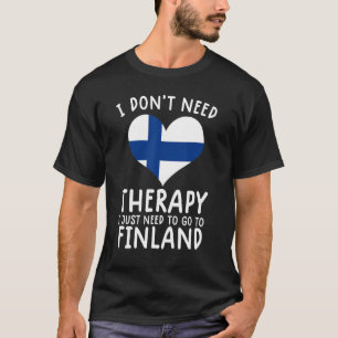 Camiseta não preciso de terapia só preciso ir para a Finlân