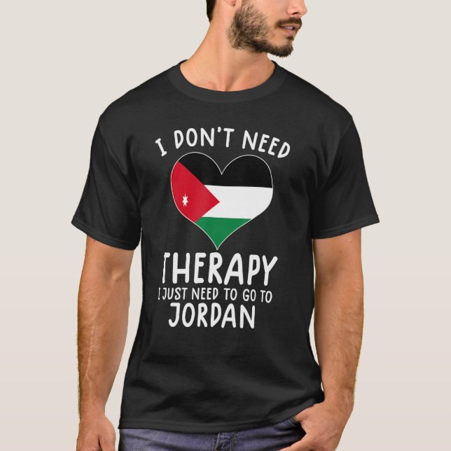 Camiseta não preciso de terapia só preciso ir para Jordan (Frente)