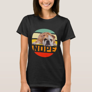 Camiseta Não preguiçoso buldogue inglês amante de cães dono