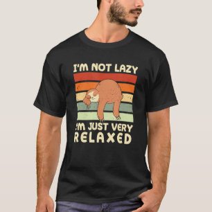 Camiseta Não Preguiçoso, Só Que Muito Relaxado, Caminhando