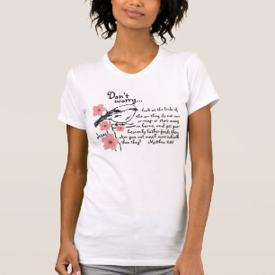 Camiseta Não preocupe o t-shirt do pardal de Jesus