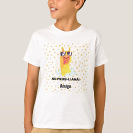 Camiseta Não-Prob-Llama Engraçado Llama com Estrelas