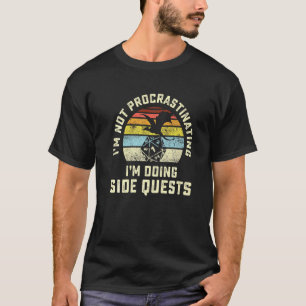 Camiseta Não Procrastinando Sondas Laterais Rpg Dragões D