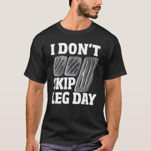 Camiseta Não Pule o Dia de Perna Carro com Câmbio Manual