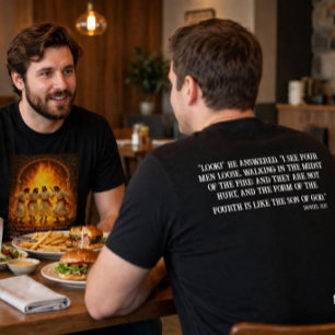 Camiseta “Não Queimado, Não Amarrado, Não Atado”