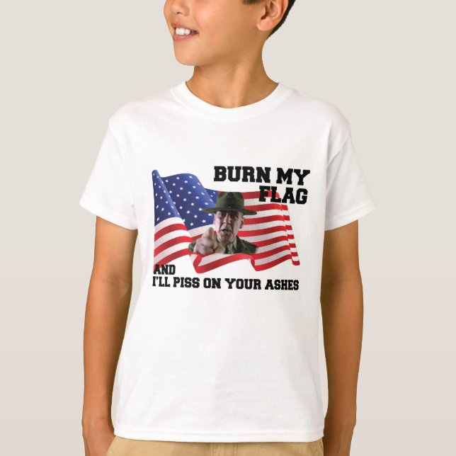 Camiseta Não queime minha bandeira (Frente)