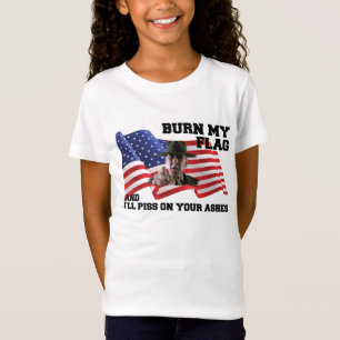 Camiseta Não queime minha bandeira