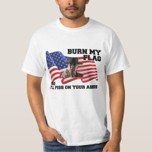 Camiseta Não queime minha bandeira